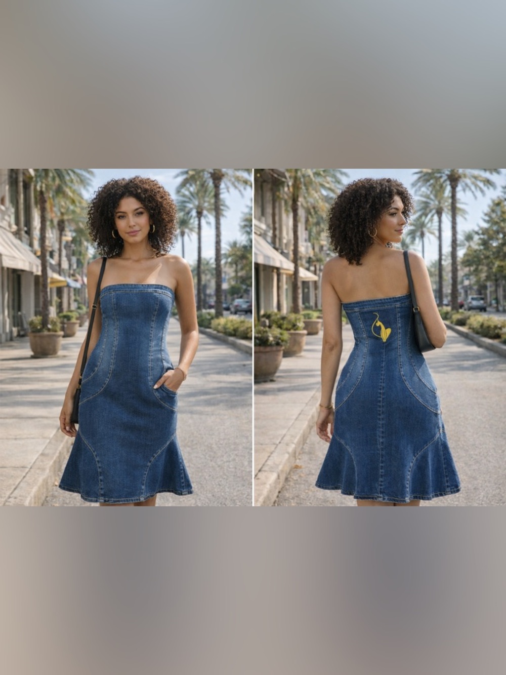 NWT Baby Phat Denim Strapless Dress Size 11 Y2K Kimora Lee Simmons Jean Dress - Picture 1 of 12